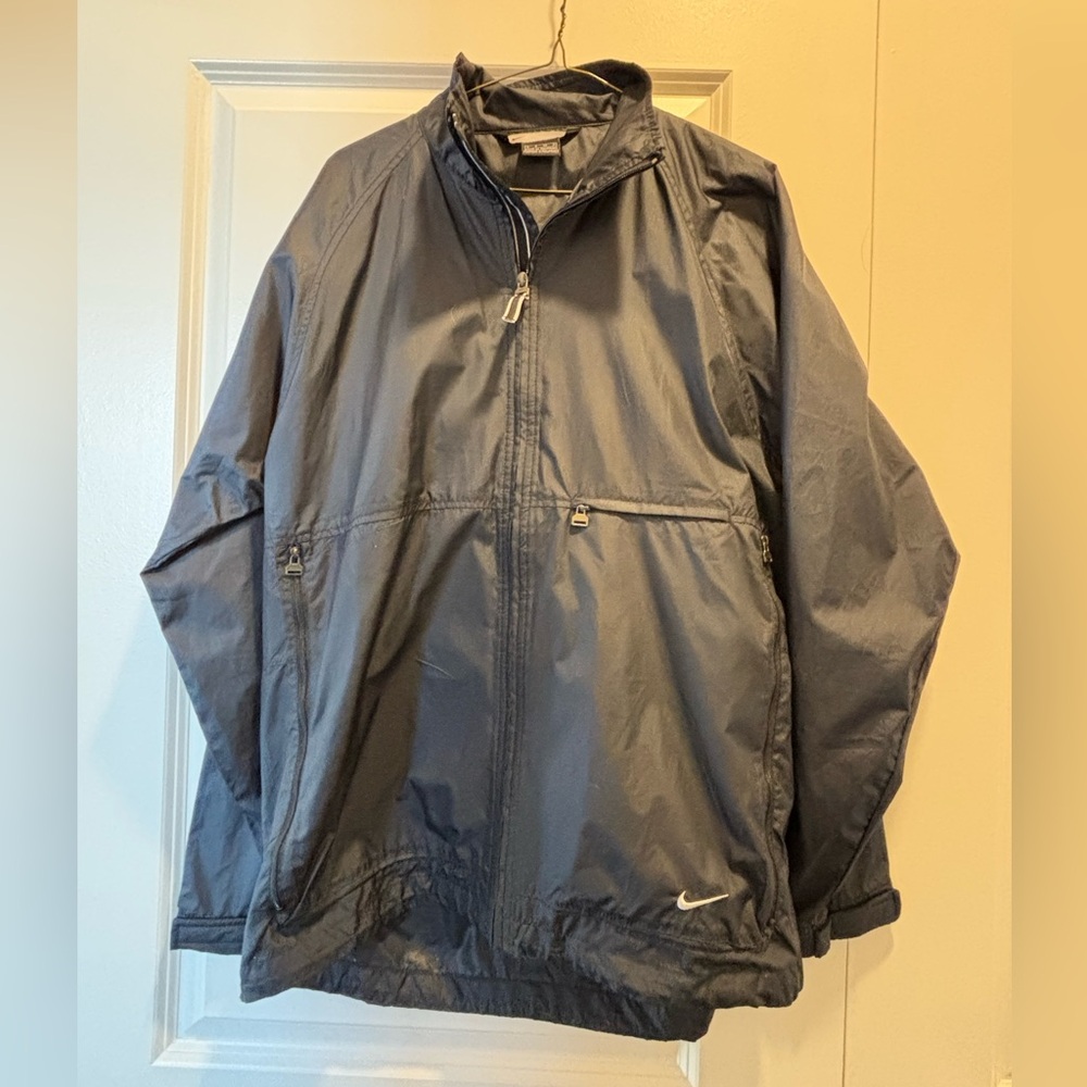 Black Nike Full Zip Windbreaker Jacket Small